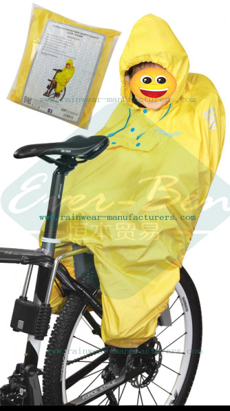 Nylon Raincoat for bikers-Cute Rain Poncho-Children Bicycle Rain Jacket